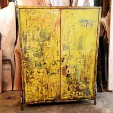 Amazingly aged vintage auto parts cabinet at Trohv DC. $345. 33w 14d 41h. #vintage #industrial #atticdc