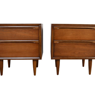 Walnut Nightstands Huntley Furniture Mid Century Modern 