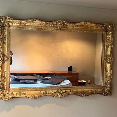 Free Shipping Within US - 19th Century Rectangular French Napoleon III Giltwood Mirror 