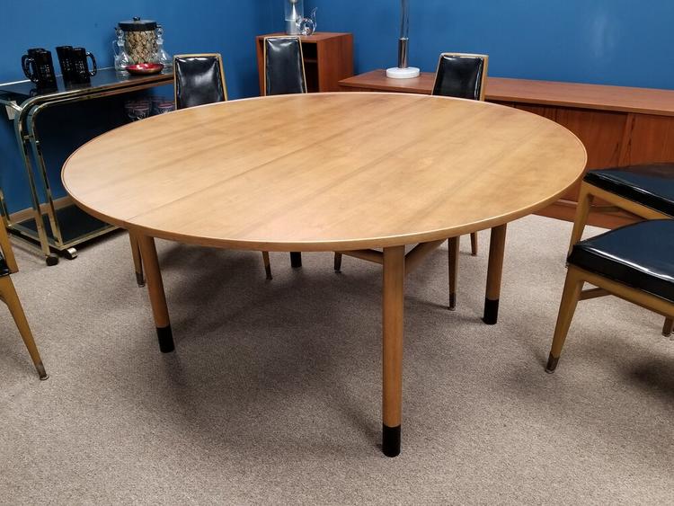 Mid-Century Modern 60" round dining table by Ed Wormley for Dunbar