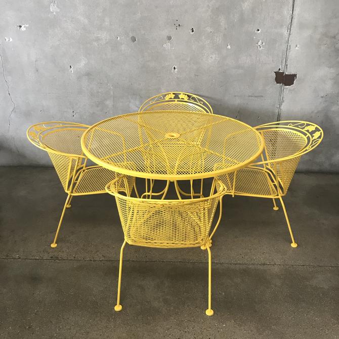 Mid Century Modern Yellow Salterini, Salterini Outdoor Furniture