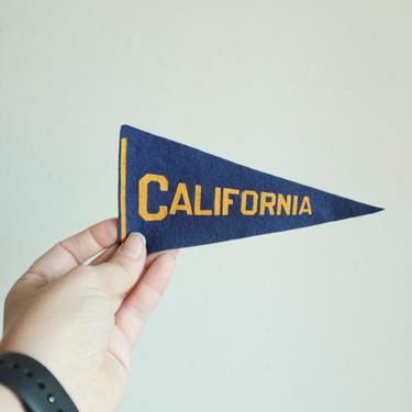 Mini Vintage Pennant California Blue and yellow 