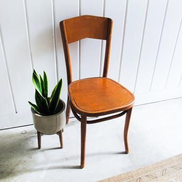 Heywood Wakefield Style Bent Wood Accent Chair 
