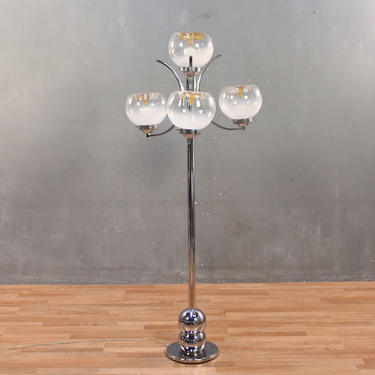 Chrome &amp; Glass Globes Floor Lamp – ONLINE ONLY