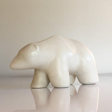 Modernist polar bear sculpture by Alva 1978 