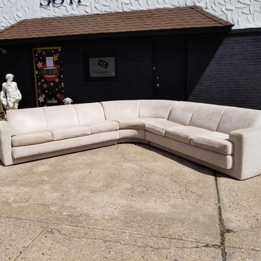1980s custom &quot;Boomerang&quot;  Sectional Sofa