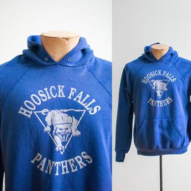 Vintage 1980s Lee Sweatshirt / Vintage Hooded Sweatshirt / Vintage Hoosick Falls Panthers Pullover / Vintage Lee Pullover Sweatshirt Large 