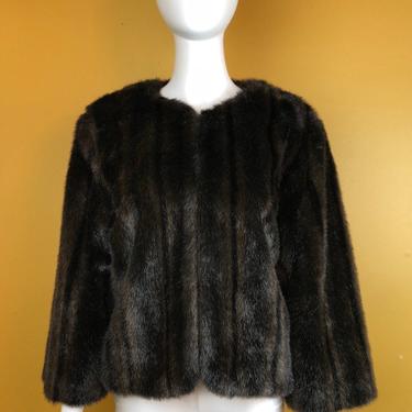 Vintage 1980s Spiegel Faux Fur  Jacket Size Large 