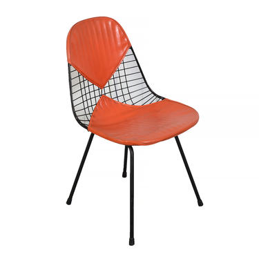 Eames Wire Chair Herman Miller Venice, Ca. Original Orange Bikini Seat Cover 