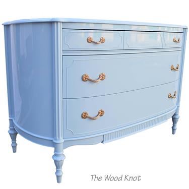 High Gloss Light Blue Antique Dresser