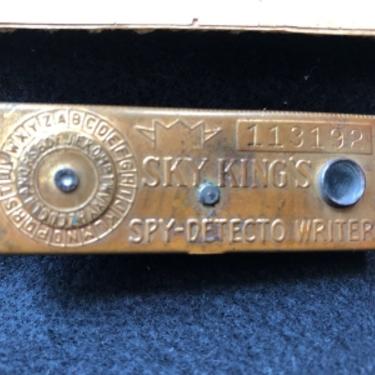 Sky Kings Spy Detecto Writer Decoder Device with Ad Peter Pan Peanut Butter1948