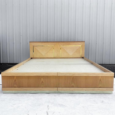 Boho Modern Bamboo Platform Bed Frame- Queen 