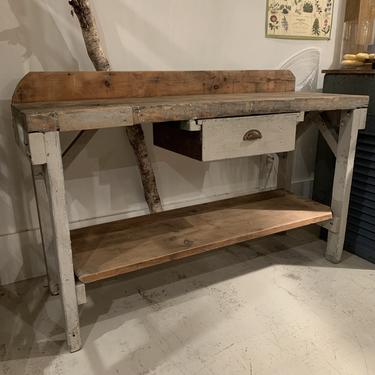 Vintage Workbench with Drawer