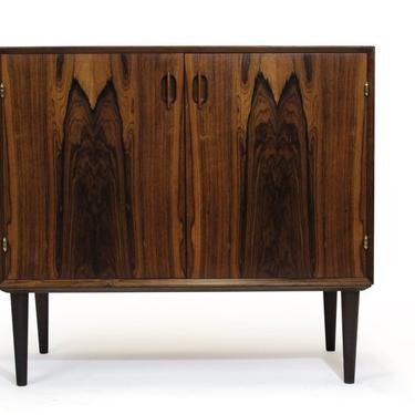Small Danish Rosewood Cabinet with Brass Hinges