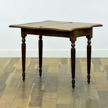 American Traditional Flip Top Game Table W Fluted Legs
