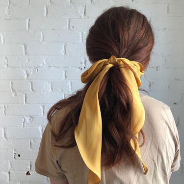 Saffron silky hair bow 