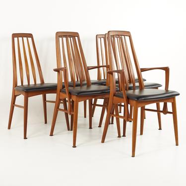 Koefoeds Hornslet Mid Century Eva Teak Dining Chairs - Set of 6 - mcm 