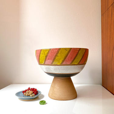 A Soul Whose Intentions are Good: Candy Striped Pedestal Bowl