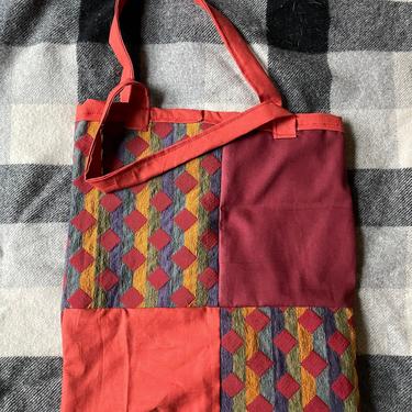 Bright Funky Patchwork Tote - One of a kind 