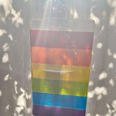 Large Rainbow Fused Glass Sun Catcher 