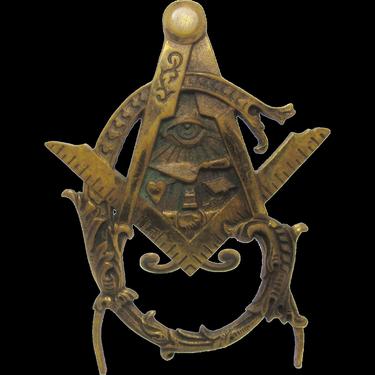 Antique Masonic Symbolism Stand/Plaque 