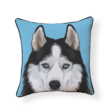 Siberian Husky Bulldog Pillow