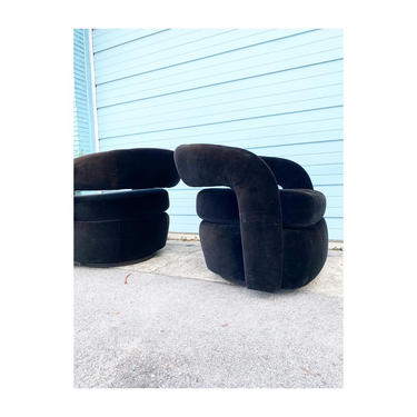 Pair Memphis Style Swivel “Targa” Chairs by Weiman 