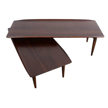 Lane  Switchblade Coffee Table Walnut Swivel Table Danish Modern 