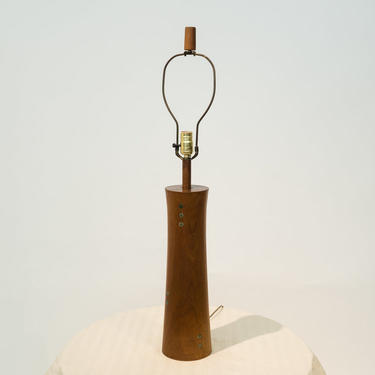 Martz wood with brass inlay lamp