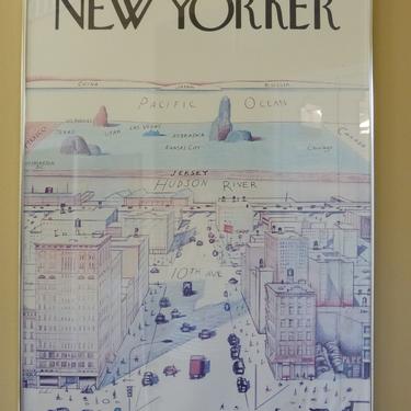 1976 Saul Steinberg The New Yorker Poster View of the World from 9th Ave 4x5 