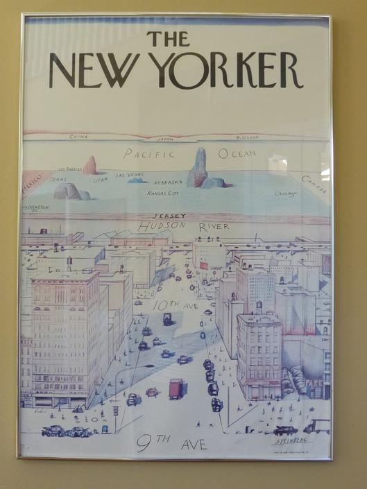 1976 Saul Steinberg The New Yorker Poster View of the World from 9th Ave 4x5 