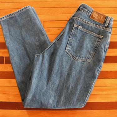 Vintage 90s DKNY High Waisted Medium Blue Wash Jeans Women's Size L / 32&amp;quot; Waist 