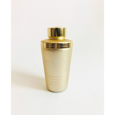 Mid Century Matte Gold Vintage Cocktail Shaker by Mirro 
