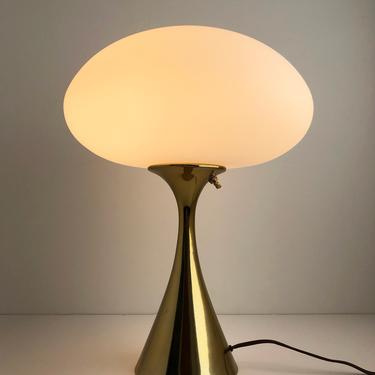 vintage mid century Laurel Mushroom brass table lamp 