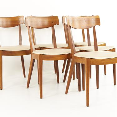 Kipp Stewart for Drexel Mid Century Walnut Dining Chairs - Set of 6 - mcm 