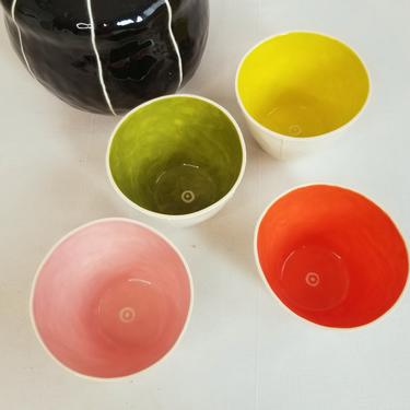 Ceramic tumblers. Coffee, dessert, soup or fruit cups 