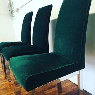 Emerald Green MidCentury Parson Chair