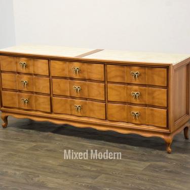 American of Martinsville French Provincial Long Dresser 