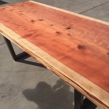 Live Edge Redwood Dining Table by Kristopher Kirkpatrick 