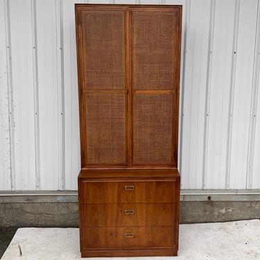 Mid-Century Modern Cane Front Cabinet by Founders 