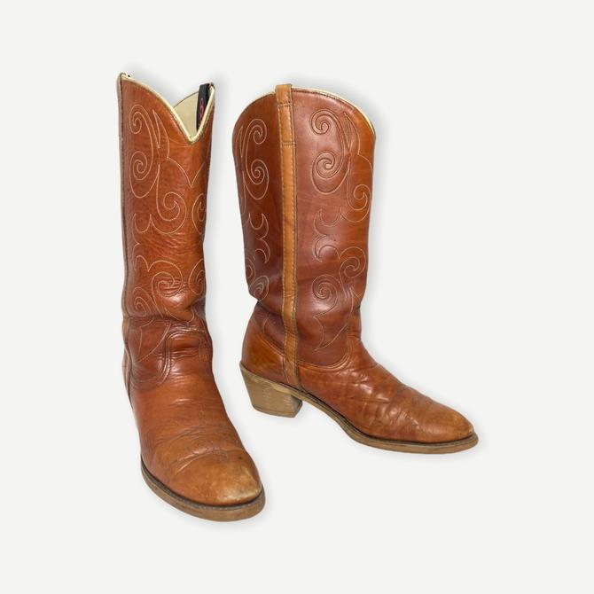 Acme Dingo Vintage Womens Western Heeled Boots Size 9.5 M