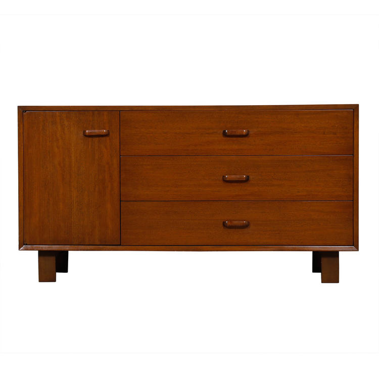 Walnut Mid Century Modern Long Dresser for Herman Miller