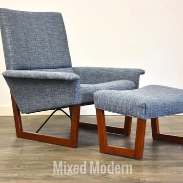 Danish Teak MCM Lounge Chair &amp; Ottoman 