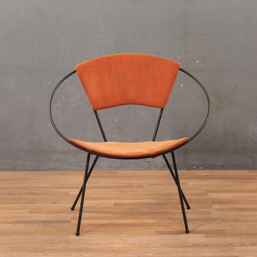 Atomic Iron &amp; Orange Hoop Chair – ONLINE ONLY