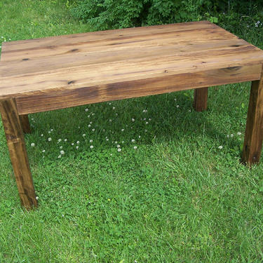 Reclaimed Antique Wood Parsons Table 