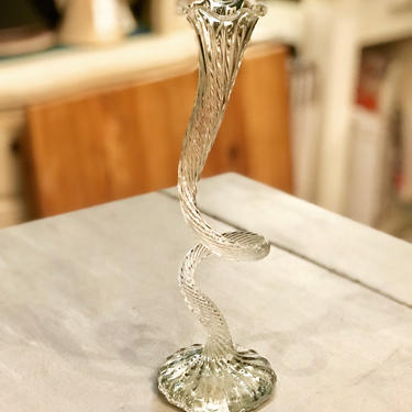 Curly Glass Bud Vase 