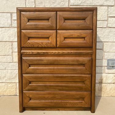 Post Modern Lane “Arcadia” Highboy 5-Drawer Dresser, Large Storage Capacity, Solid Construction 