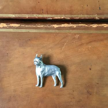Boston terrier pin - vintage dog jewelry 