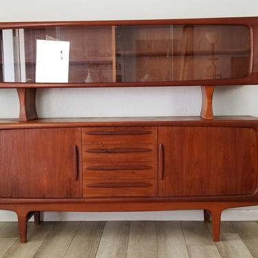 Mid-Century Danish Modern Teak Sideboard and Hutch by Falster . 