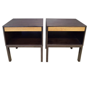 Edward Wormley Pair of Bedside Tables in Mahogany 1940s (Signed) - ON HOLD